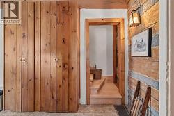 Hall with wooden walls - 