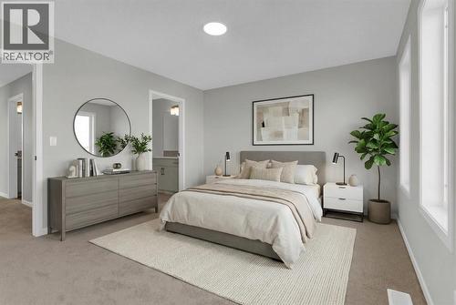 Virtually Staged Master - 15 Corner Glen Drive Ne, Calgary, AB - Indoor Photo Showing Bedroom