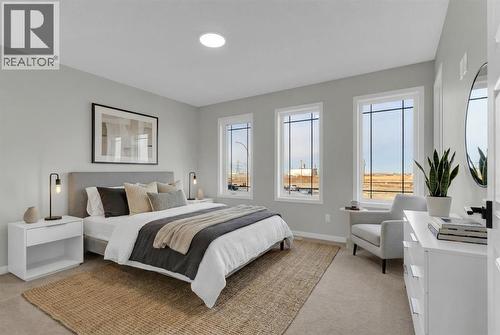 Virtually Staged Master-Type 2 - 15 Corner Glen Drive Ne, Calgary, AB - Indoor Photo Showing Bedroom