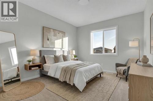 Virtually Staged Bedroom - 15 Corner Glen Drive Ne, Calgary, AB - Indoor Photo Showing Bedroom