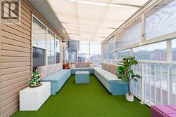 A heater in the sunroom keeps the space warm, allowing it to be enjoyed throughout the year.. - 