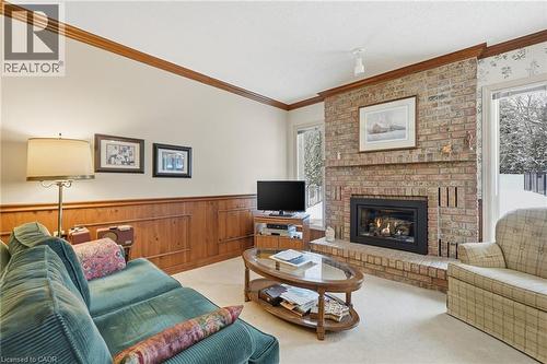 2320 Homer Drive, Burlington, ON - Indoor Photo Showing Living Room With Fireplace