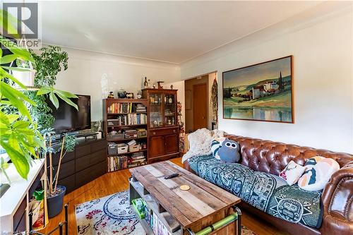 Living area with wood finished floors - 62 Moore Avenue, Kitchener, ON - Indoor Photo Showing Living Room