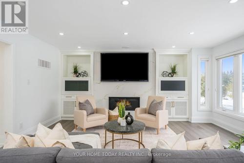 27 Chantelay Crescent, Halton Hills, ON - Indoor Photo Showing Living Room With Fireplace