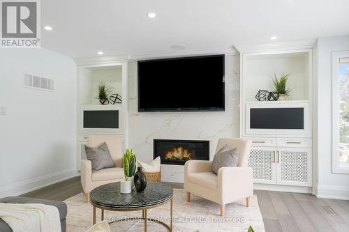 27 Chantelay Crescent, Halton Hills, ON - Indoor Photo Showing Living Room With Fireplace