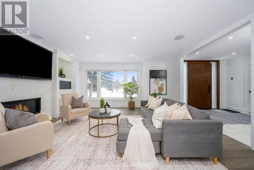 27 Chantelay Crescent, Halton Hills, ON - Indoor Photo Showing Living Room With Fireplace
