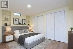 Virtually Staged Bsmt Bedroom - 