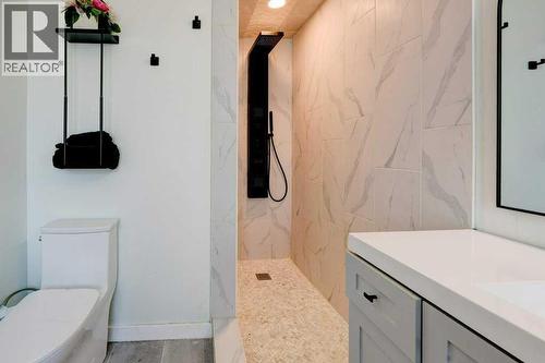 No doors needed here - 15 Chaparral Crescent Se, Calgary, AB - Indoor Photo Showing Bathroom