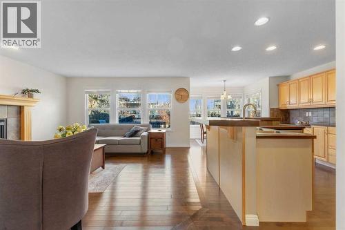 29 Sunset Close, Cochrane, AB - Indoor With Fireplace