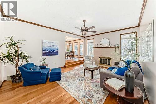 128 Dickenson Crescent, Red Deer, AB - Indoor With Fireplace