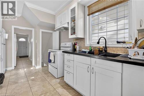 91 Royal Avenue, Hamilton, ON - Indoor Photo Showing Kitchen With Double Sink