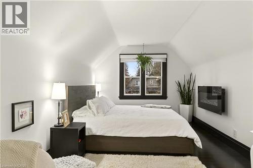 spacious Primary 2nd level w/ fireplace & lots of light - 17 Gary Avenue, Hamilton, ON - Indoor Photo Showing Bedroom