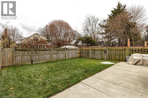 In spring & summer beautiful trees, and perennials fill this winter canvas! - 17 Gary Avenue, Hamilton, ON - Outdoor With Backyard