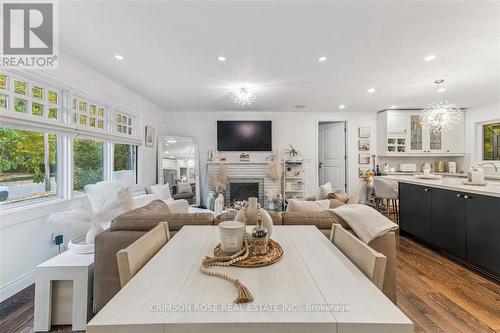 89 Holyrood Avenue, Oakville, ON - Indoor Photo Showing Dining Room With Fireplace
