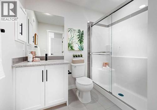 PLEASE NOTE: Photos are of a Showhome of the same model – fit & finish may differ. Interior selections & floorplans shown in photos - 162 Lanark Gate Se, Airdrie, AB - Indoor Photo Showing Bathroom