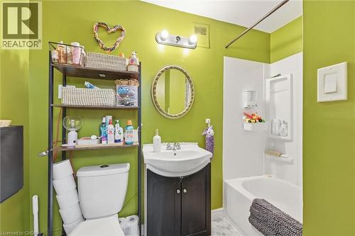 Full bathroom with vanity and shower / bathtub combination - 18 Fraser Avenue, Hamilton, ON - Indoor Photo Showing Bathroom