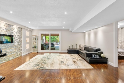 704 Robert Ferrie Drive, Kitchener, ON - Indoor Photo Showing Living Room With Fireplace