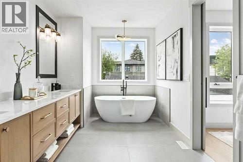 Photo is from a similar past project - 2533 2 Avenue Nw, Calgary, AB - Indoor Photo Showing Bathroom
