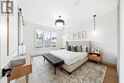 Photo is from a similar past project - 2533 2 Avenue Nw, Calgary, AB - Indoor Photo Showing Bedroom