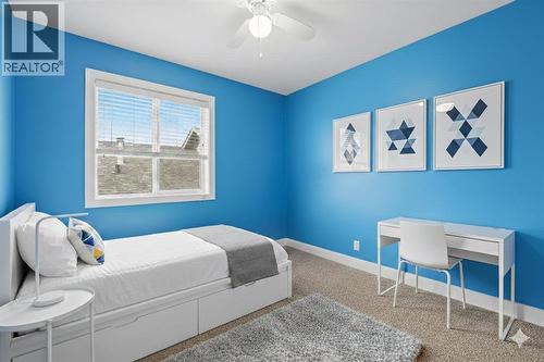 Upstairs Bedroom (Virtually Staged) - 83 Kirton Close, Red Deer, AB - Indoor Photo Showing Bedroom