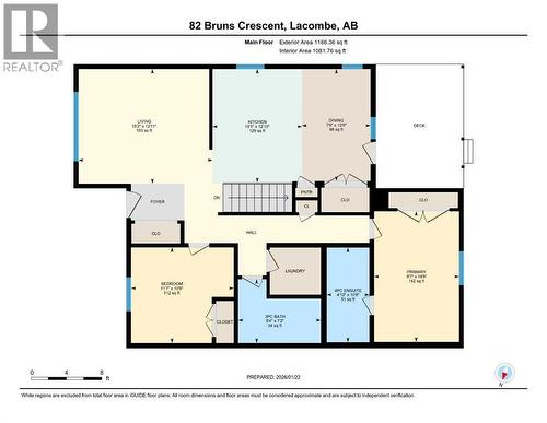 Main level layout - 82 Bruns Crescent, Lacombe, AB - Other