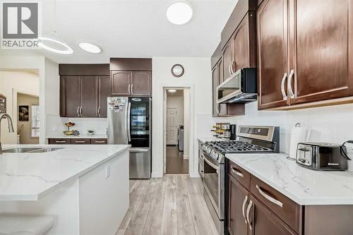 437 Auburn Bay Drive Se, Calgary, AB - Indoor Photo Showing Kitchen With Double Sink With Upgraded Kitchen