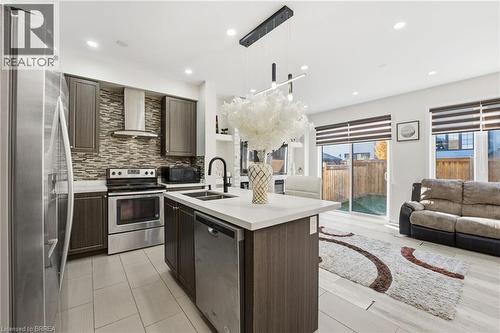 29 Arnold Marshall Boulevard, Caledonia, ON - Indoor Photo Showing Kitchen With Double Sink With Upgraded Kitchen