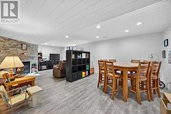 Lower level rec room with gas fireplace - 