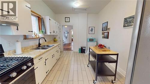 132 Ferguson Avenue N, Hamilton, ON - Indoor Photo Showing Kitchen With Double Sink