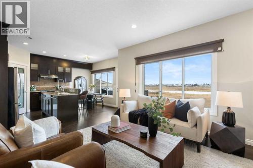 100 Lakeside View, Strathmore, AB - Indoor Photo Showing Living Room
