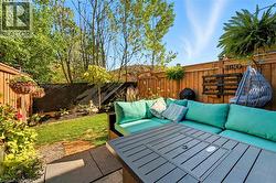 Fenced backyard featuring a patio and an outdoor living space - 