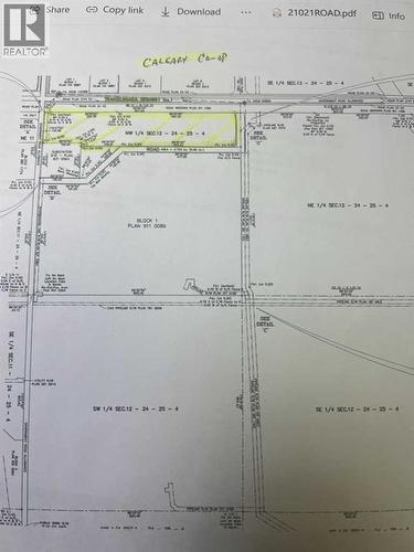 plan showing boundary - 1 Highway 1, Strathmore, AB 