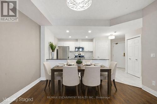 VIRTUALLY STAGED - 610 - 399 Elizabeth Street, Burlington, ON - Indoor Photo Showing Dining Room