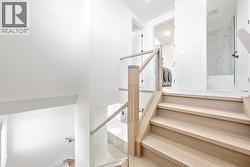 No carpet in this home, not even on the stairs - 