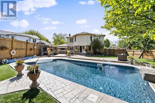 Heated salt water pool - 2131 Upland Drive, Burlington, ON - Outdoor With In Ground Pool With Deck Patio Veranda With Backyard