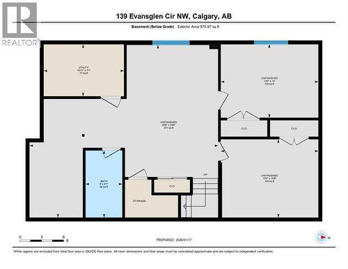 Basement floor plan - 139 Evansglen Circle Nw, Calgary, AB - Other