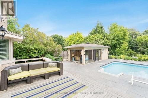 32 Cairns Boulevard, Springwater, ON - Outdoor With In Ground Pool With Deck Patio Veranda With Exterior