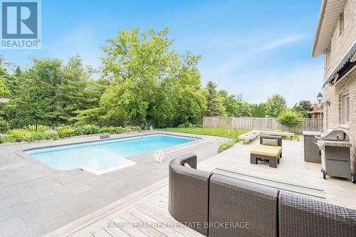 32 Cairns Boulevard, Springwater, ON - Outdoor With In Ground Pool With Deck Patio Veranda