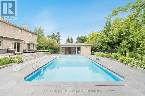 32 Cairns Boulevard, Springwater, ON - Outdoor With In Ground Pool With Deck Patio Veranda