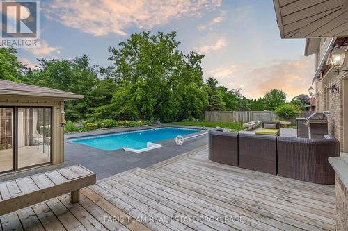 32 Cairns Boulevard, Springwater, ON - Outdoor With In Ground Pool With Deck Patio Veranda