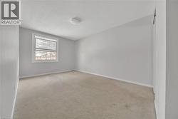 Spare room featuring light colored carpet and a textured ceiling - 