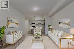 Living area featuring light wood-style flooring and baseboards - 