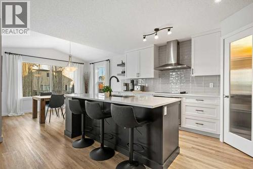 141 Lavender Link, Chestermere, AB - Indoor Photo Showing Kitchen With Upgraded Kitchen