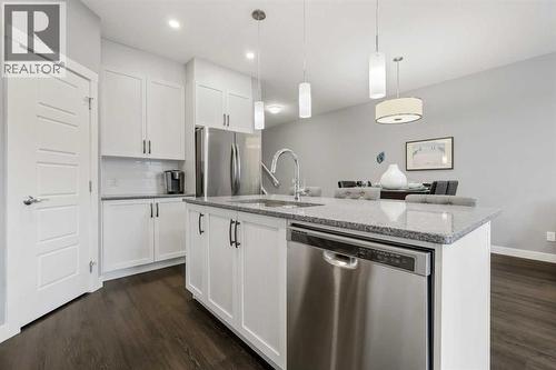 3 Sage Bluff Heights Nw, Calgary, AB - Indoor Photo Showing Kitchen With Stainless Steel Kitchen With Upgraded Kitchen