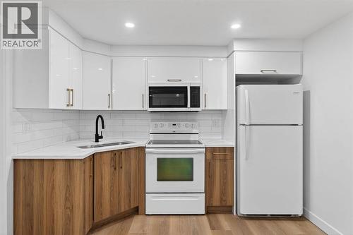 Illegal Suite 1 - 420 Pinegreen Close Ne, Calgary, AB - Indoor Photo Showing Kitchen With Double Sink