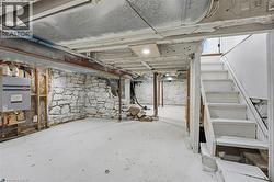Unfinished basement with stairs - 