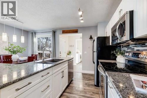 1205 Meadowbrook Drive Se, Airdrie, AB - Indoor Photo Showing Kitchen With Double Sink