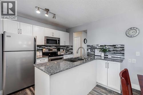 1205 Meadowbrook Drive Se, Airdrie, AB - Indoor Photo Showing Kitchen With Double Sink With Upgraded Kitchen
