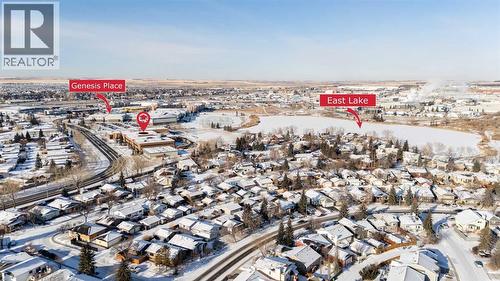 Walk to Genesis Place, Bert Church High School, and East Lake - 1205 Meadowbrook Drive Se, Airdrie, AB - Outdoor With View