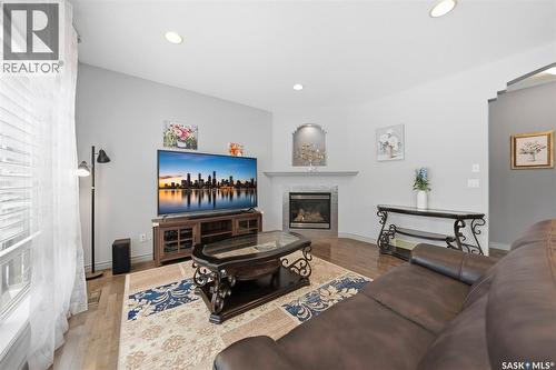 218 Brookshire Crescent, Saskatoon, SK - Indoor Photo Showing Living Room With Fireplace